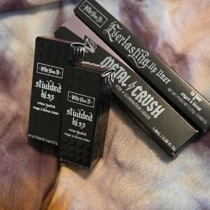Kat Von D Studded Kiss Lipstick and Metal Crush Liner Set - Black and White
